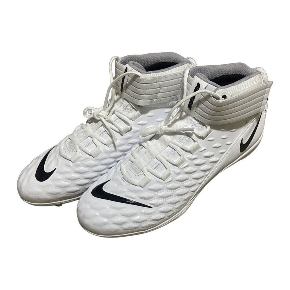 Nike Force Savage Pro 2 Promo Sample Size 14.5 White Black Football Cleats Rare